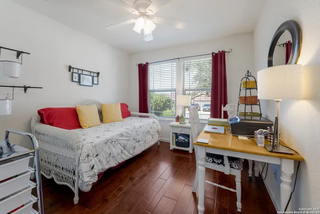 a bed room with a bed and a couch