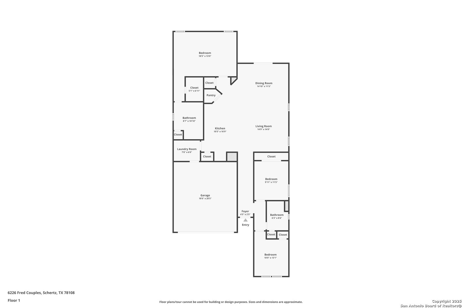6226 Fred Couples Schertz, TX 78108 - Photo 30 of 30 a picture of a floor plan