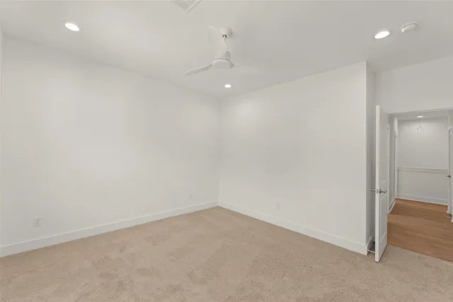 an empty room with an entryway