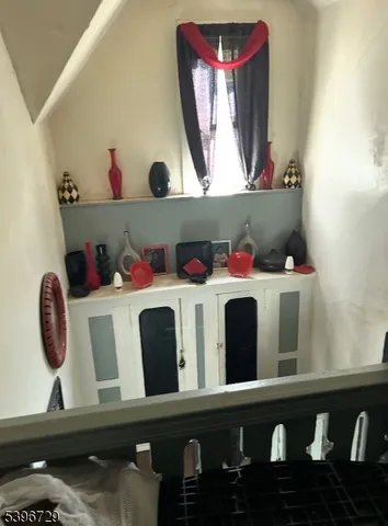 a bathroom with a mirror