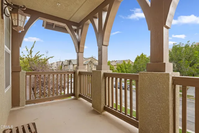 a view of balcony with city view