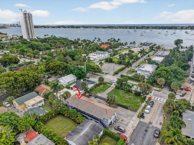 an aerial view of a city