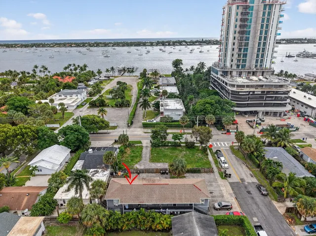 a view of a city with tall buildings