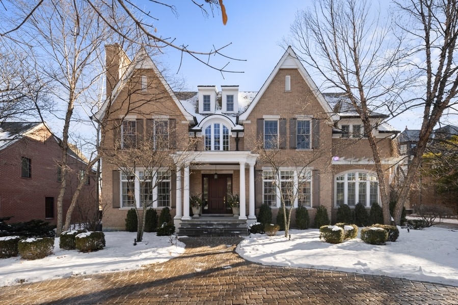 a front view of a house