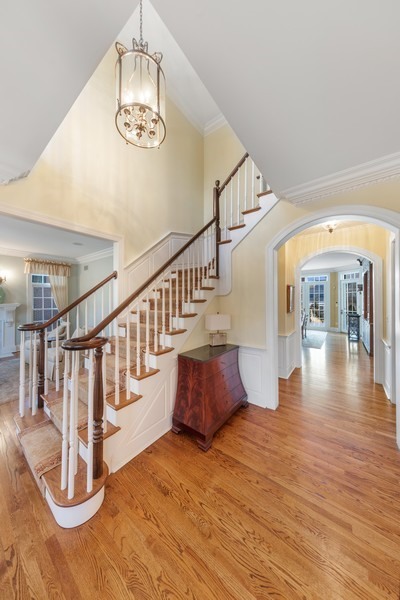 711 South County Line Road Hinsdale, IL 60521 - Photo 2 of 42 a view of entryway and hall with wooden floor