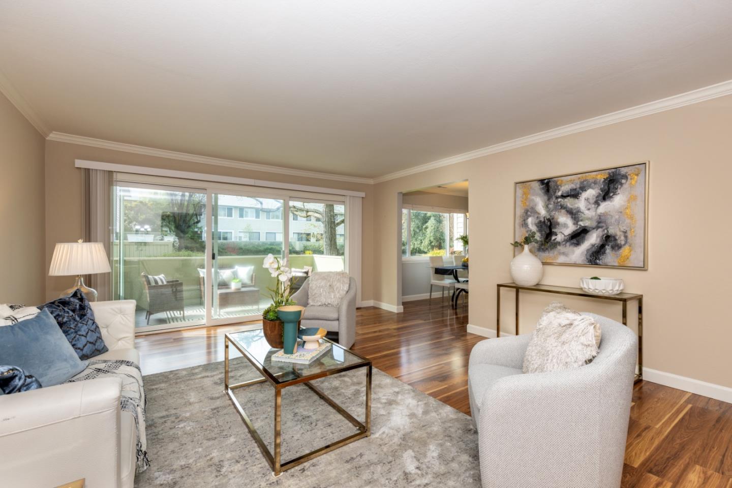 2379 Sharon Road Menlo Park, CA 94025 - Photo 13 of 19 a living room with furniture and a large window