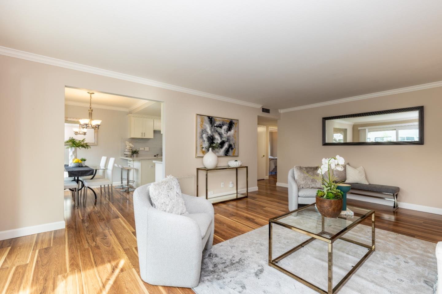 2379 Sharon Road Menlo Park, CA 94025 - Photo 10 of 19 a living room with furniture and a wooden floor