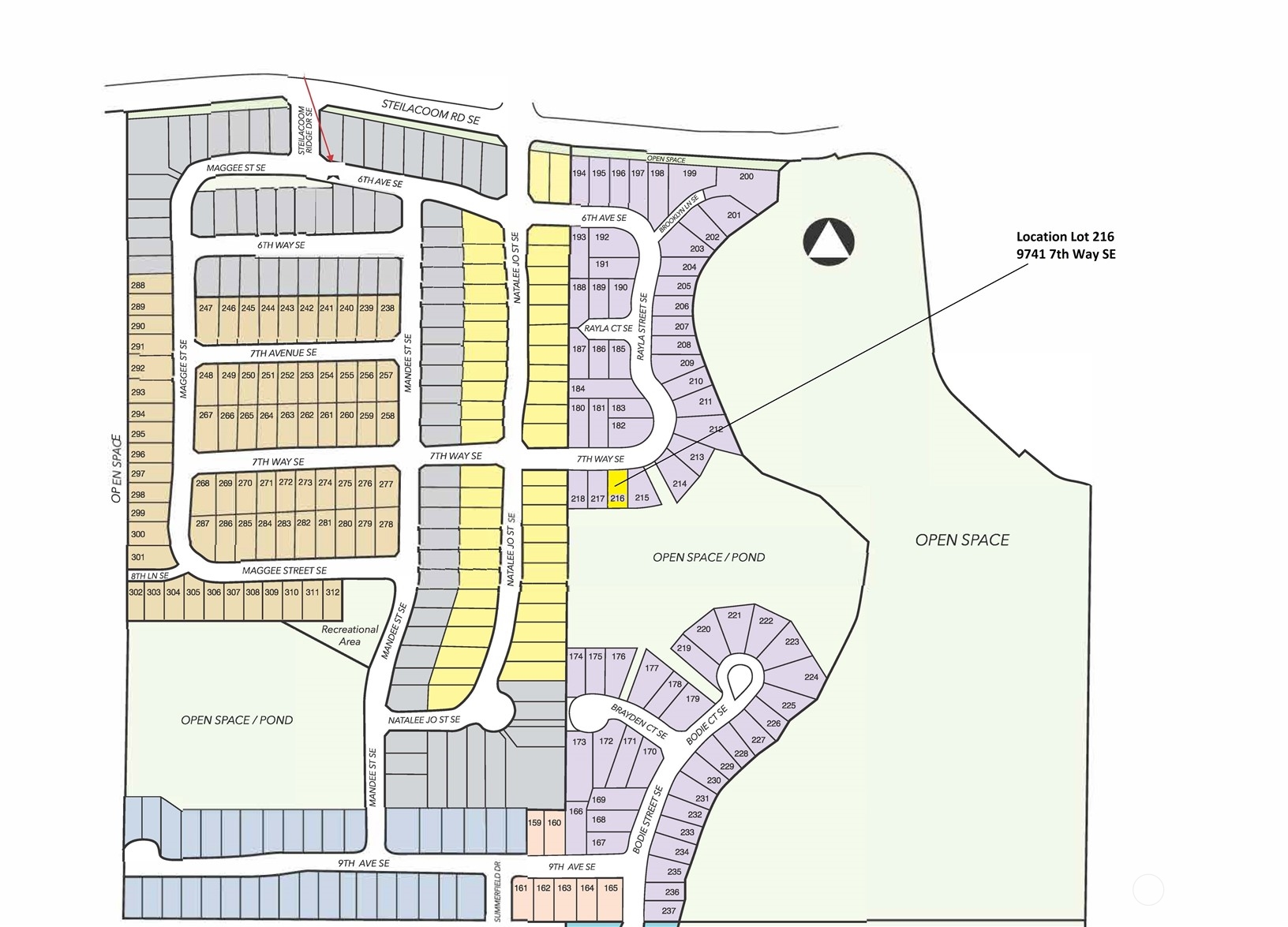 9741 7th Way Southeast Lacey, WA 98513 - Photo 40 of 40 a view of a staircase in a living room