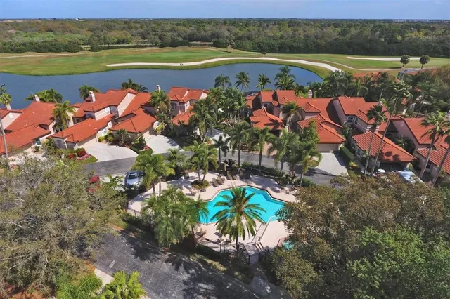 a view of a swimming pool and outdoor space