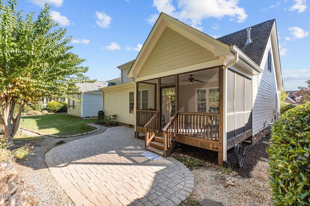 a view of a porch with a bench