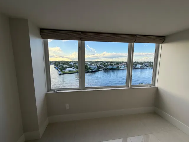 an empty room with a window