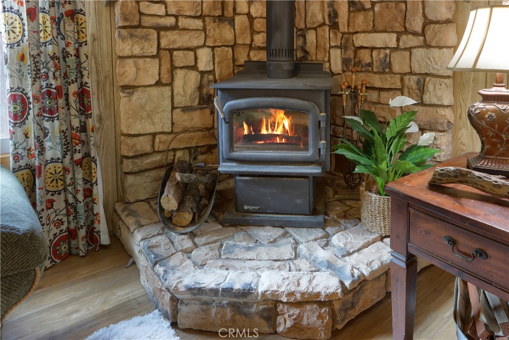 2843 East Westfall Road Mariposa, CA 95338 - Photo 9 of 47 a room with a fireplace and potted plants