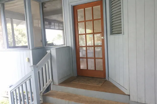 a view of an front door