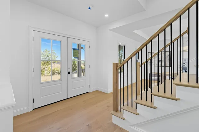 a view of an entryway with staircase