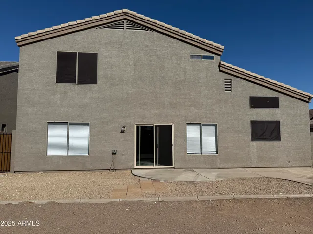 a house view with a fireplace in the background