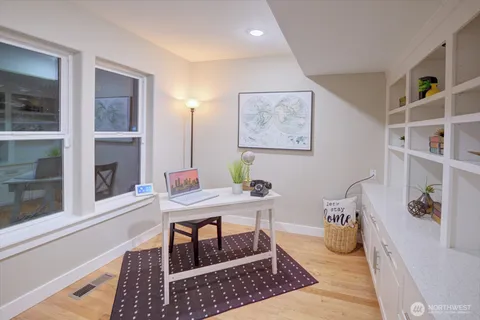 a room with furniture