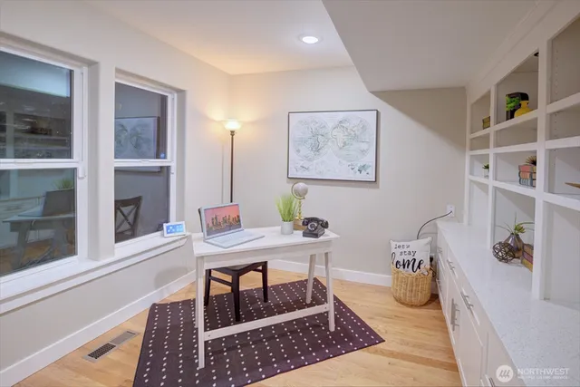 a room with furniture