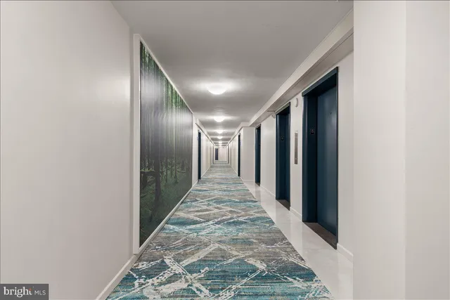 a view of hallway with stairs