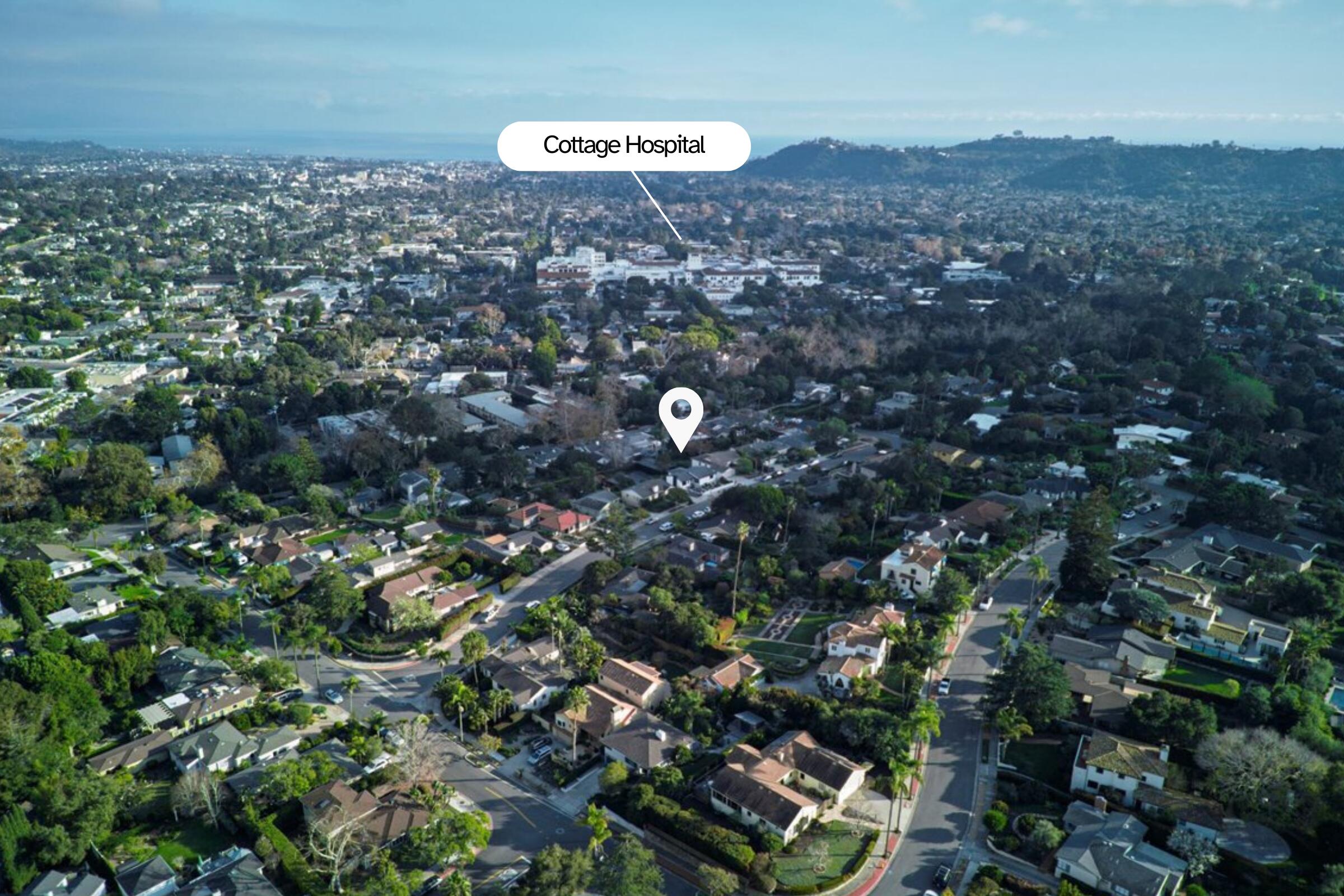 2720 El Prado Road Santa Barbara, CA 93105 - Photo 33 of 33 Aerial Hospital