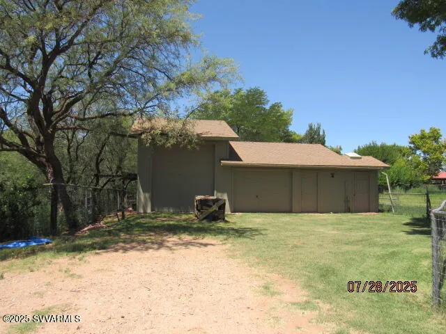 a backyard of a house