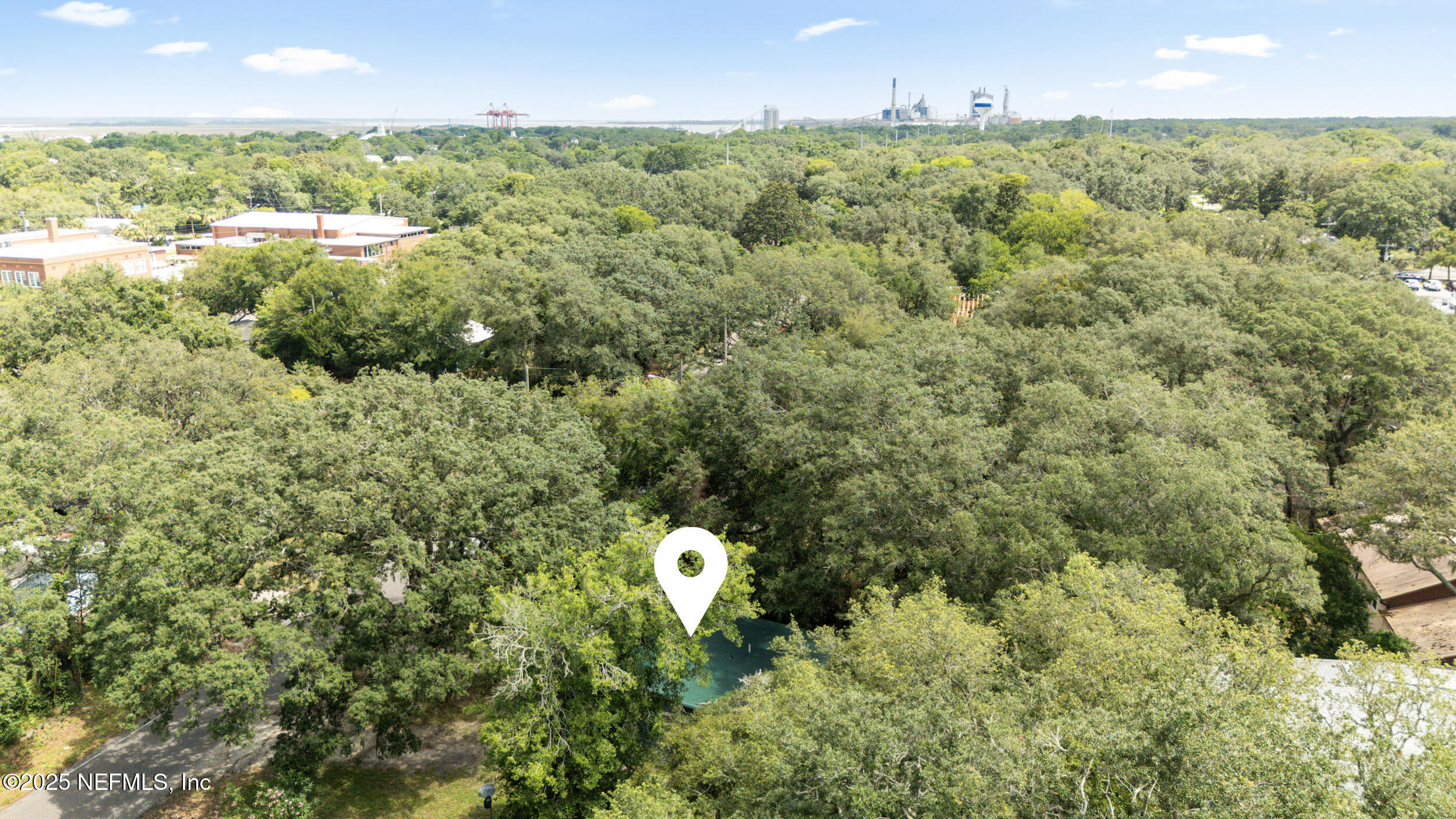 610 Division Street Fernandina Beach, FL 32034 - Photo 33 of 40 a view of a city and lush green forest