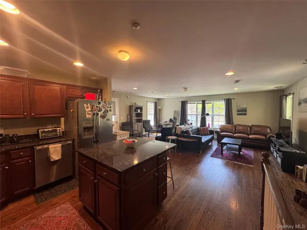 a kitchen with lots of counter top space