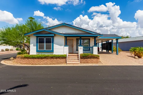 a front view of a house with a porch