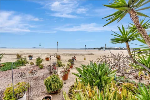a view of a patio with table and chairs potted plants with wooden floor
