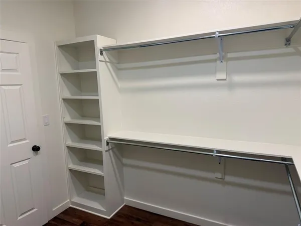 a close view of closet