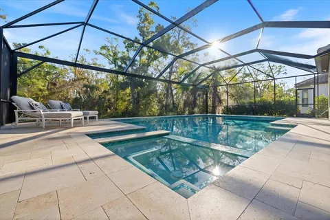 a view of outdoor space with swimming pool