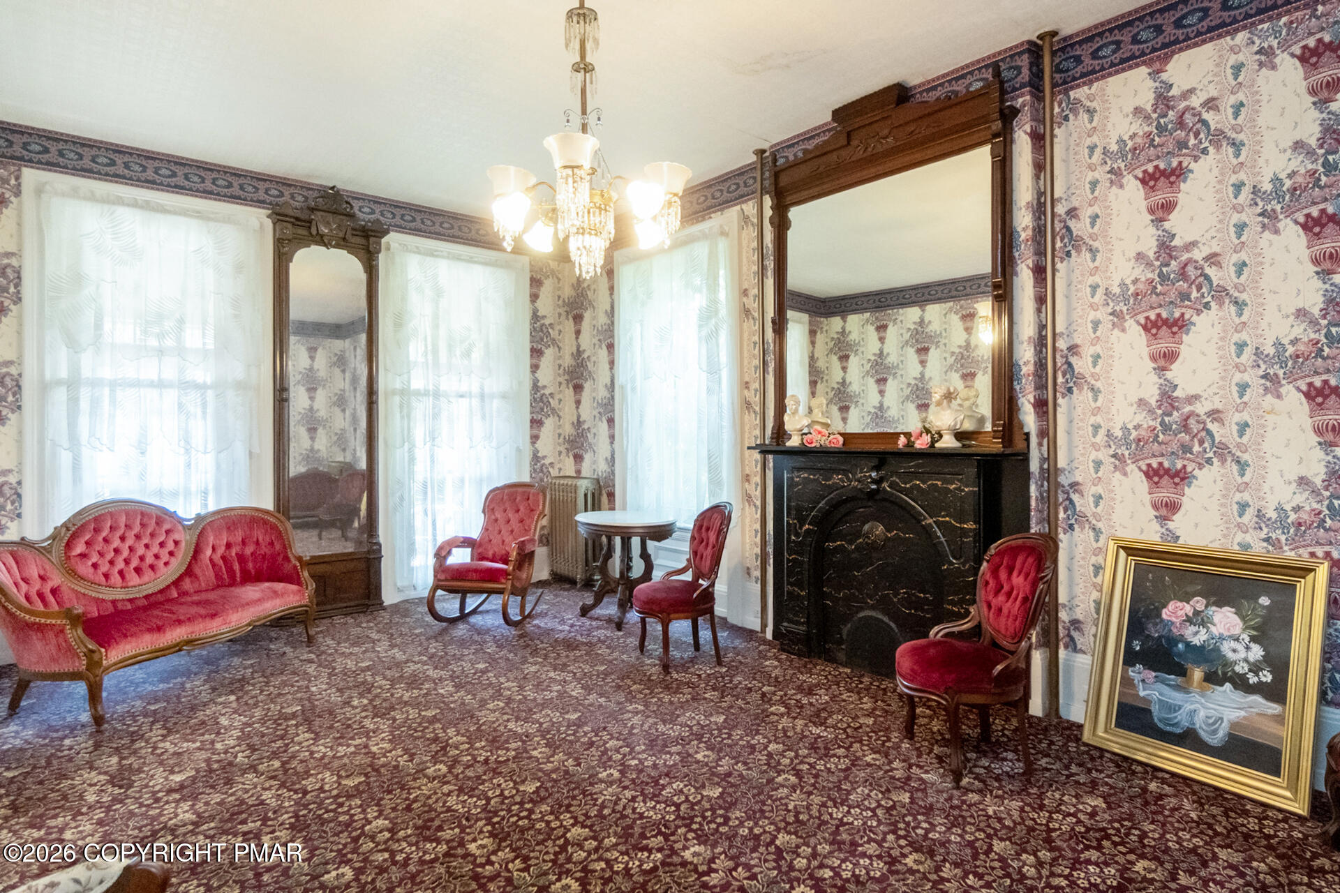 11 East Front Street Jim Thorpe, PA 18229 - Photo 18 of 63 a living room with furniture and a chandelier