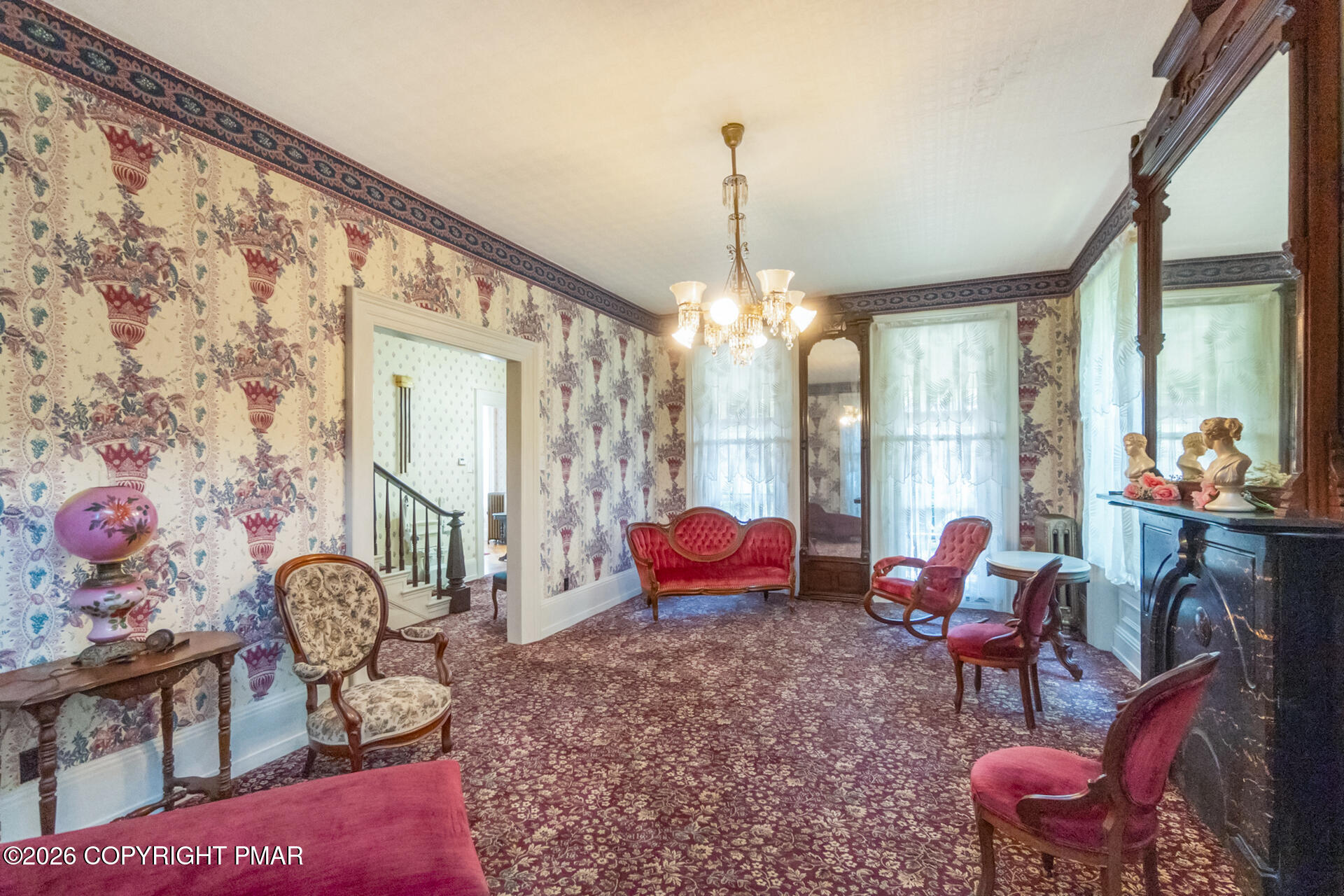 11 East Front Street Jim Thorpe, PA 18229 - Photo 19 of 63 a living room with furniture chandelier and a large window