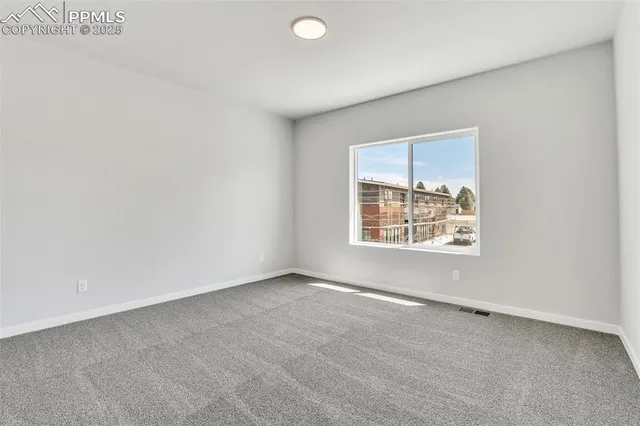 an empty room with a window