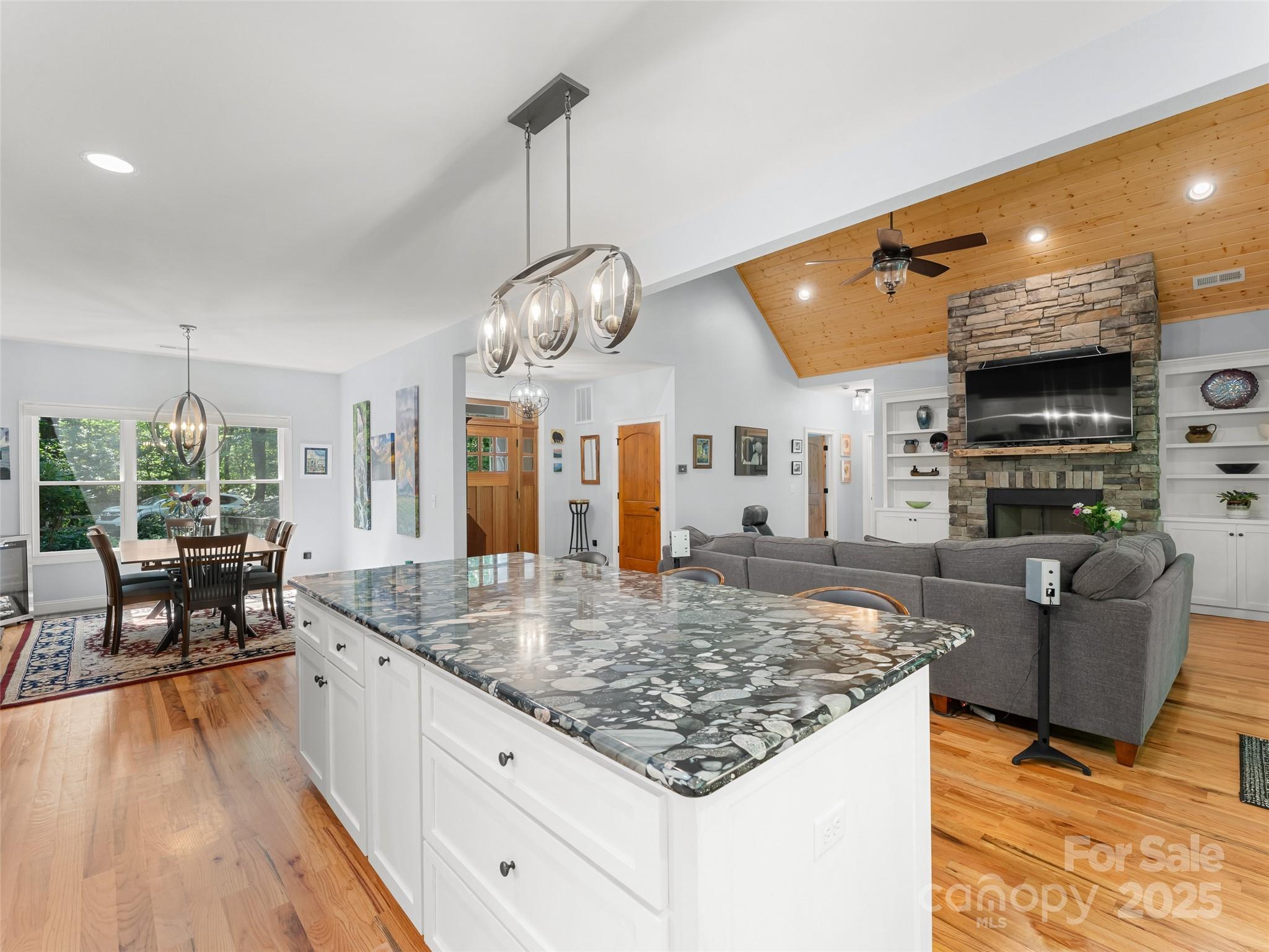 249 Tsisqua Circle Brevard, NC 28712 - Photo 18 of 39 a view of a kitchen counter top and living room