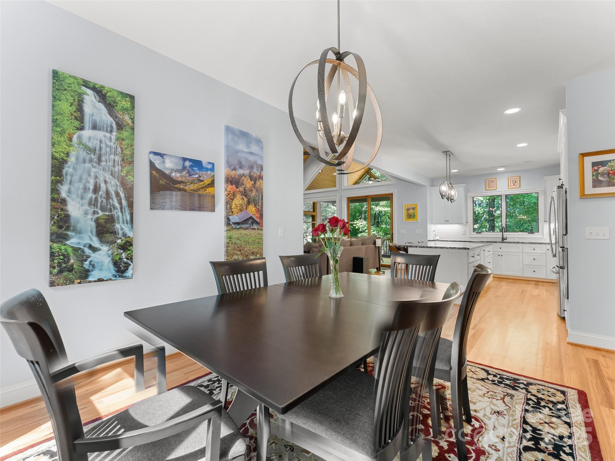 249 Tsisqua Circle Brevard, NC 28712 - Photo 21 of 39 a view of a dining room with furniture window and outside view