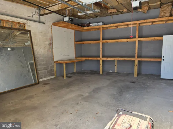 an empty room with an entryway