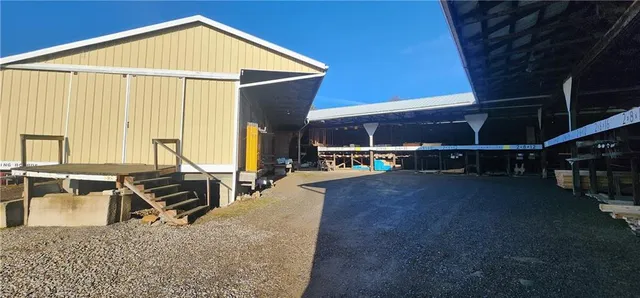 a view of a house with a patio