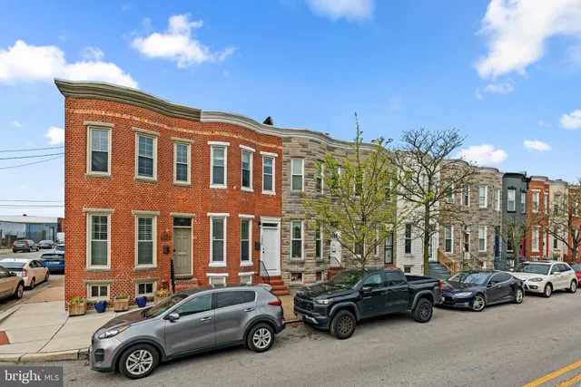 a car parked in front of a building