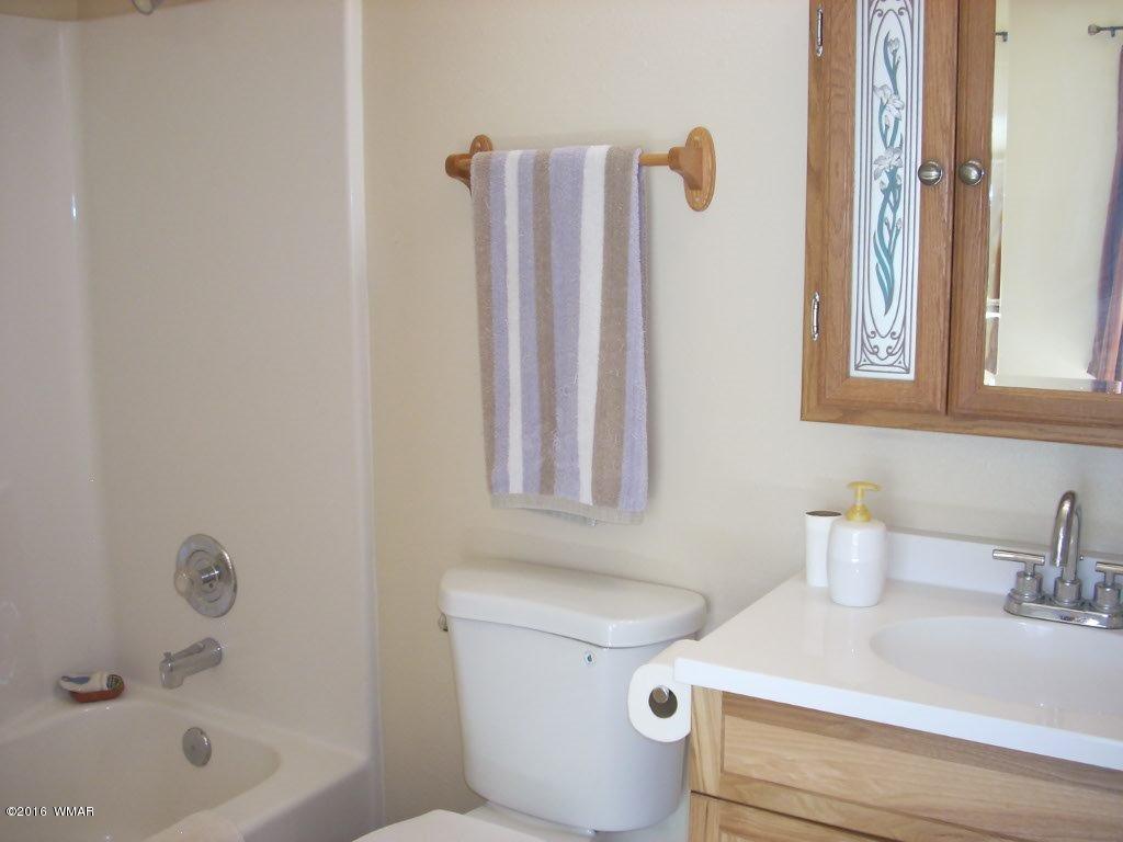 3145 Aspen Road Overgaard, AZ 85933 - Photo 26 of 36 a bathroom with a sink a toilet and shower