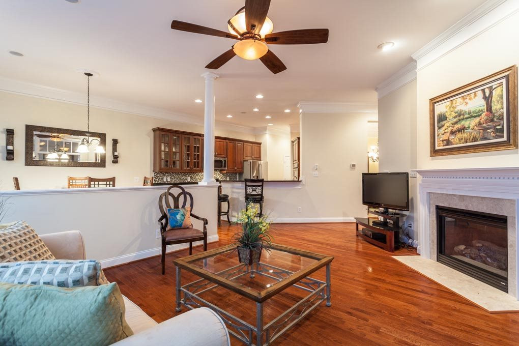 12611 Bellstone Lane Raleigh, NC 27614 - Photo 9 of 30 Gas Fireplace and Ceiling Fan