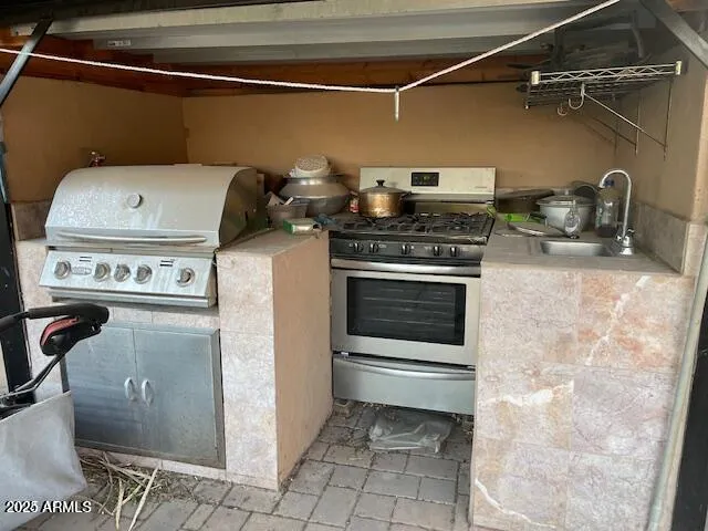 a close view of appliances