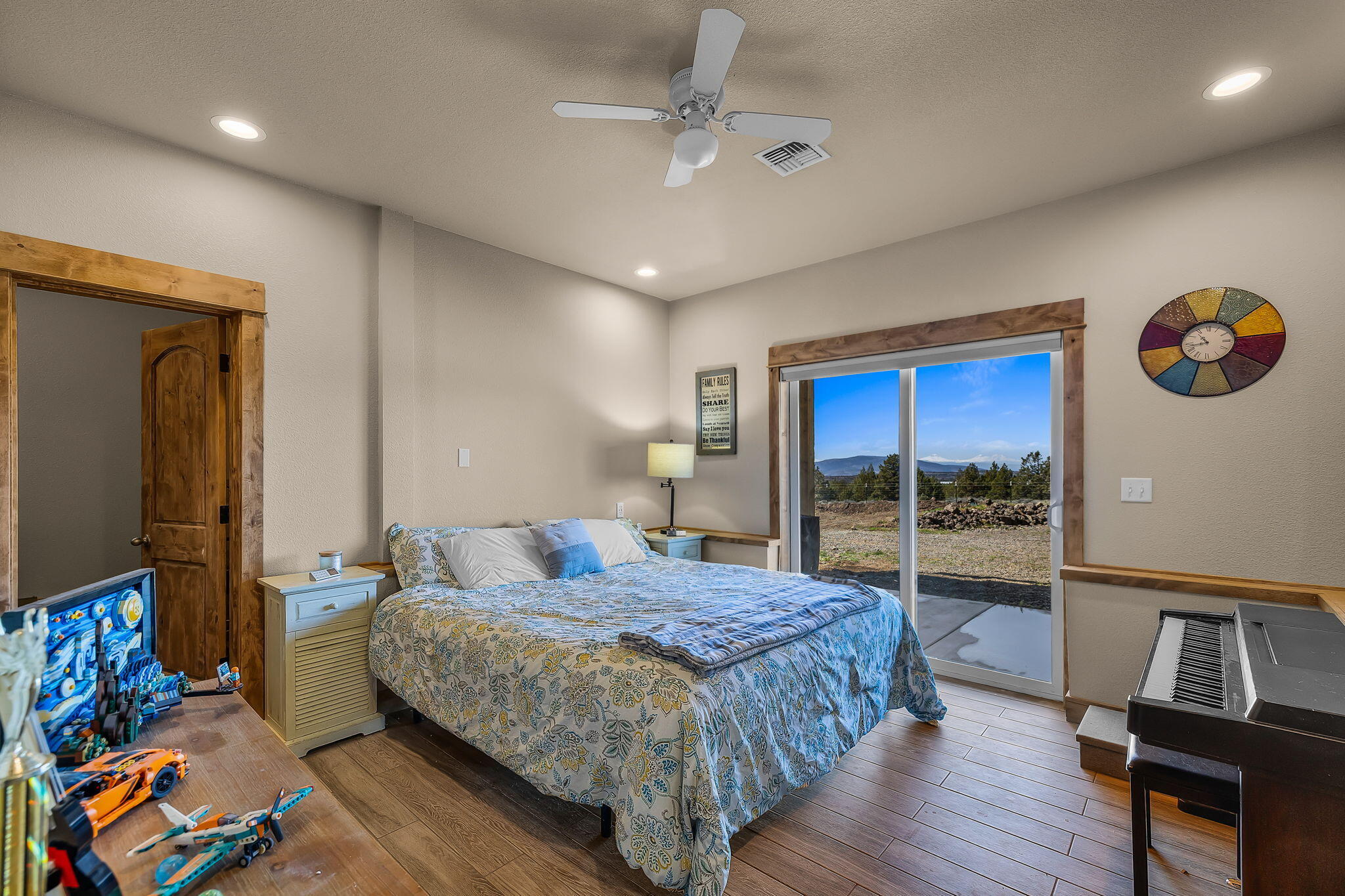 6040 Gravett Road Prineville, OR 97754 - Photo 32 of 77 One of two bedrooms on lower level ... mountain views and easy access to outdoors.