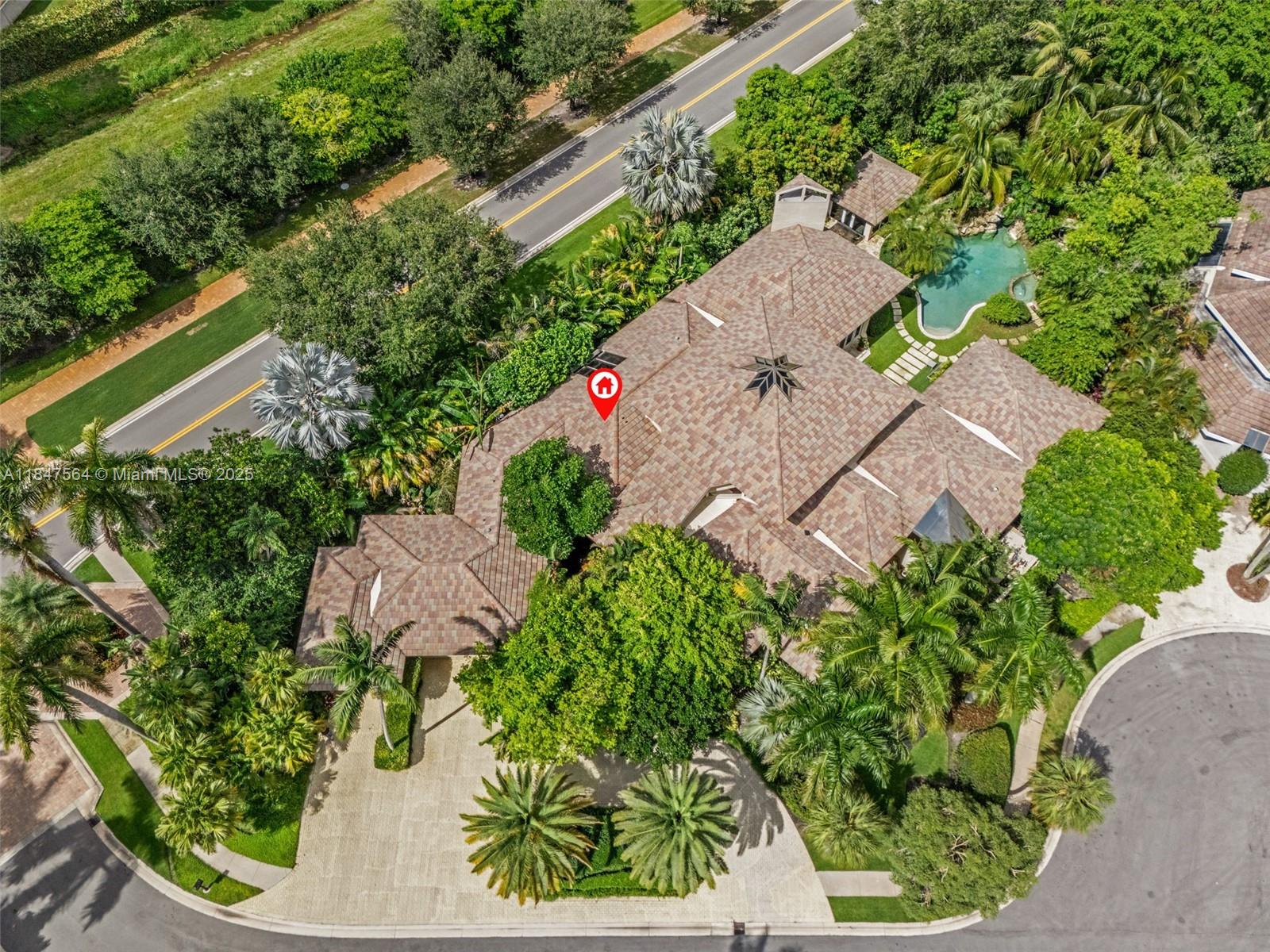21034 Rosedown Court Boca Raton, FL 33433 - Photo 37 of 44 an aerial view of a house with a yard and garden