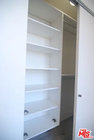 a room with a closet