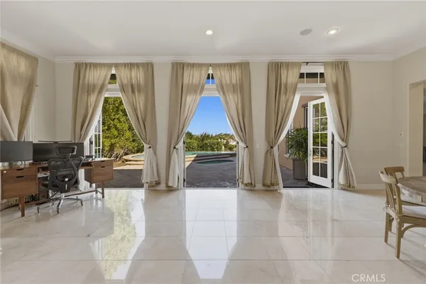 a view of front door with furniture