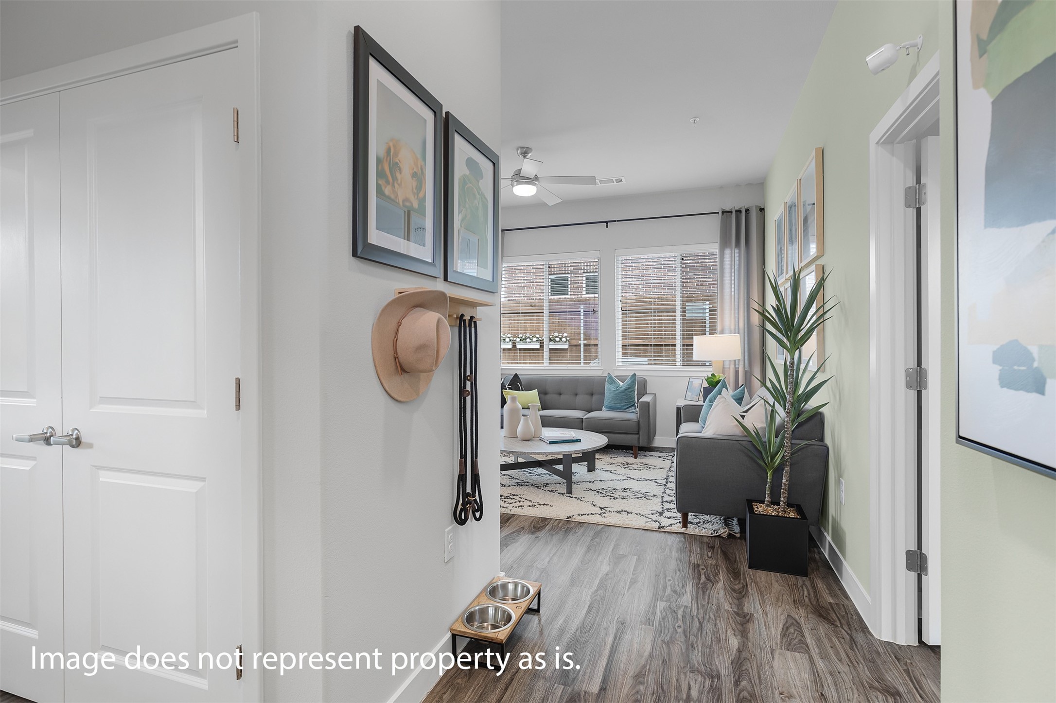 7240 Rustle Road Fort Worth, TX 76123 - Photo 5 of 29 a living room with furniture and a wooden floor