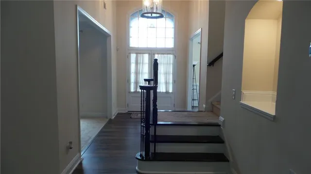 a backyard of a house with seating space