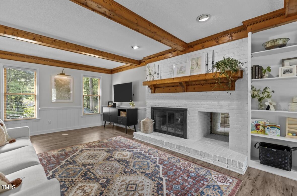 Wood burning fireplace or propane ready
