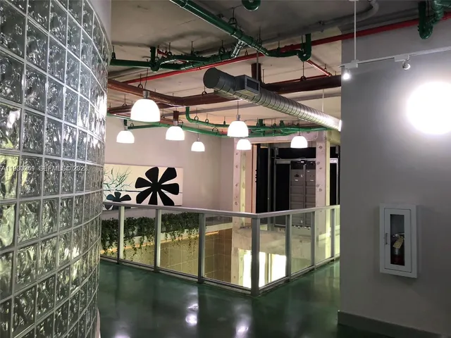 a room with gym equipment