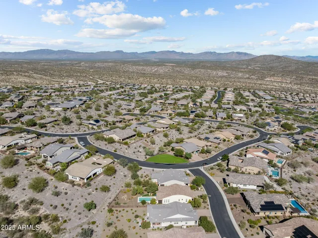 an aerial view of a city